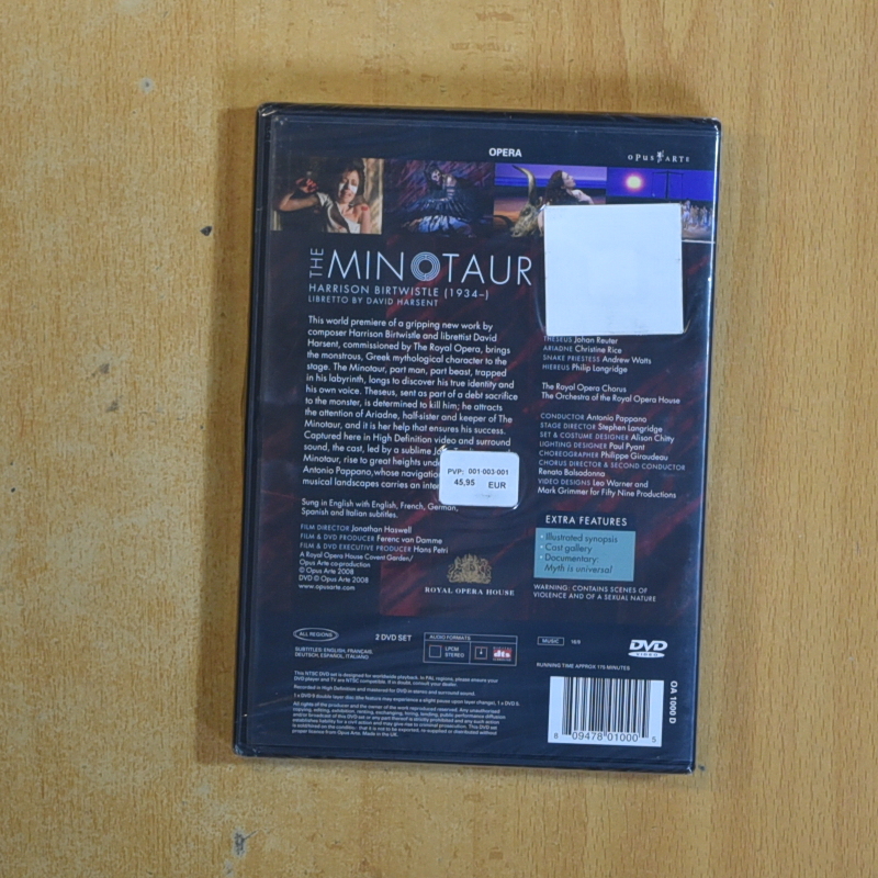 BIRTWISTLE THE MINOTAUR - DVD
