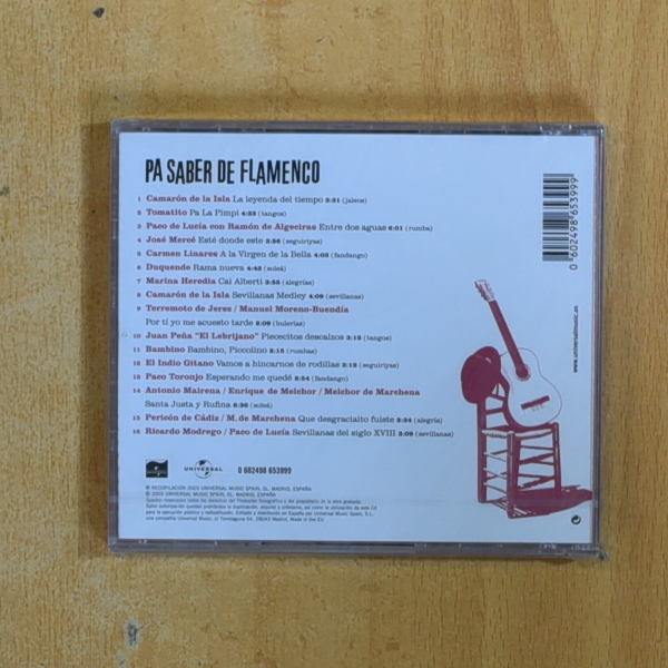 VARIOS - PA SABER DE FLAMENCO LA LEYENDA DEL TIEMPO - CD