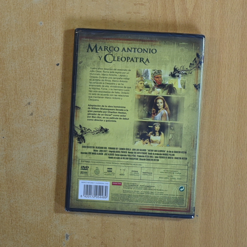 MARCO ANTONIO Y CLEOPATRA - DVD