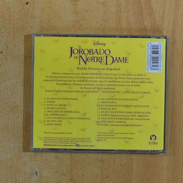 VARIOS - EL JOROBADO DE NOTRE DAME - CD