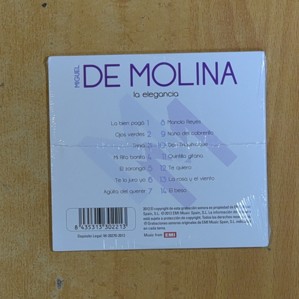 MIGUEL DE MOLINA - LA ELEGANCIA - CD