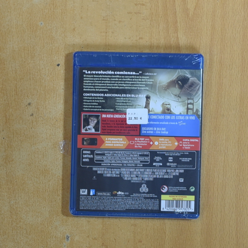 EL ORIGEN DEL PLANETA DE LOS SIMIOS - BLURAY