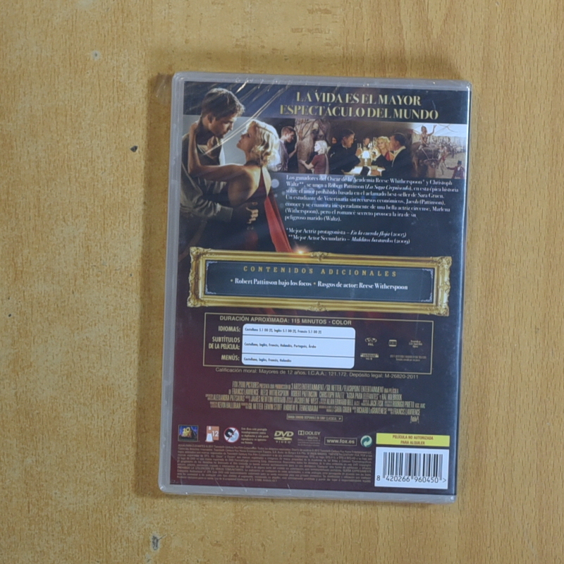 AGUA PARA ELEFANTES - DVD