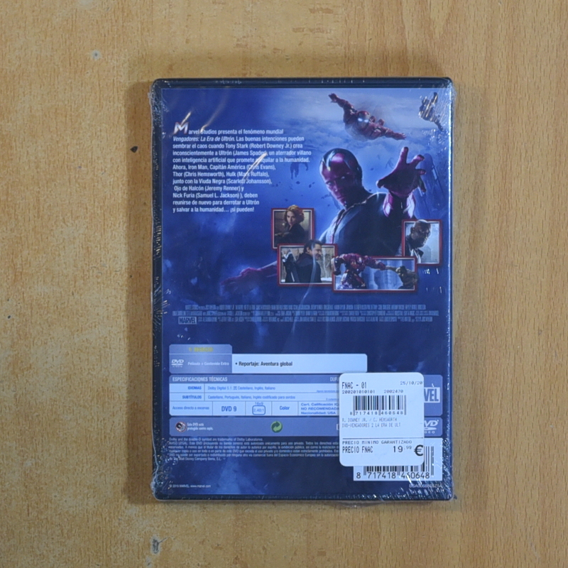 VENGADORES LA ERA DE ULTRON - DVD