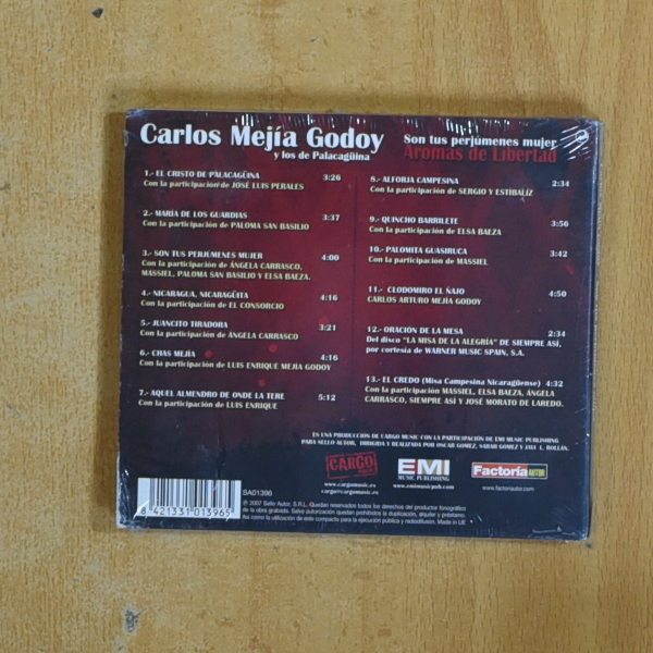 CARLOS MEJIA GODOY Y LOS PALACAGUINA - SON TUS PERJUMENES MUJER AROMAS DE LIBERTAD - CD