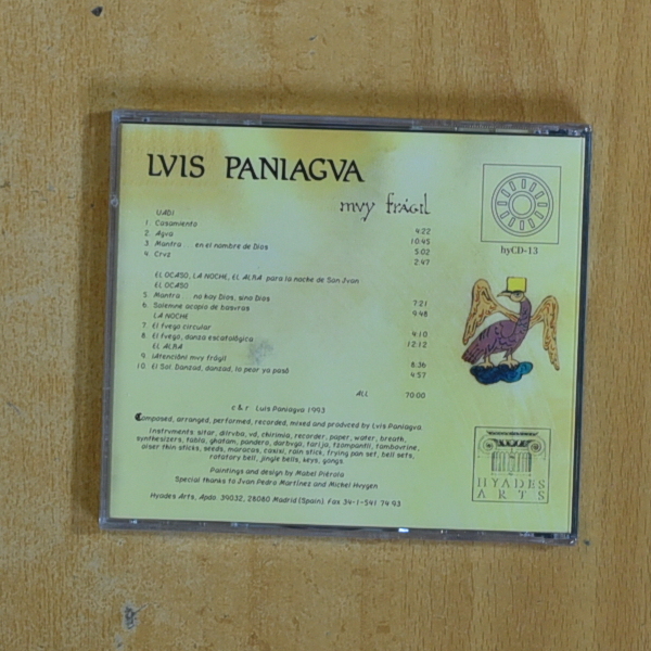 LUIS PANIAGUA - MUY FRAGIL - CD