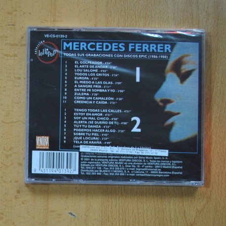 MERCEDES FERRER - TODAS SUS GRABACIONES CON DISCOS EPIC 1986 1988 - CD