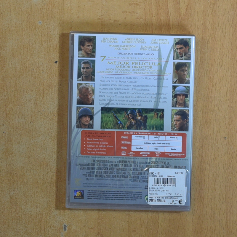 LA DELGADA LINEA ROJA - DVD