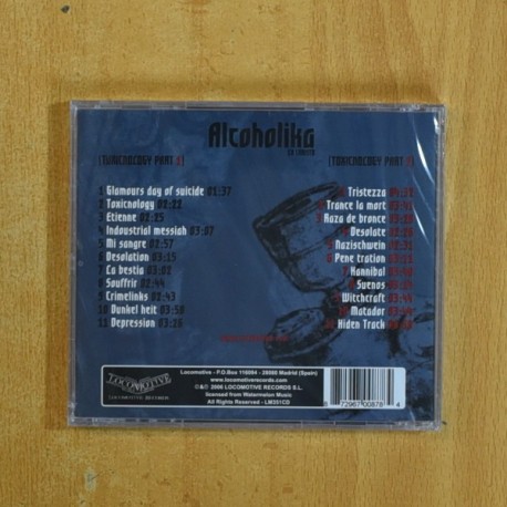 ALCOHOLICA - TOXICNOLOGY PART 1 & 2 - CD