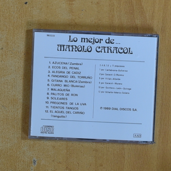 MANOLO CARACOL - LO MEJOR DE MANOLO CARACOL - CD