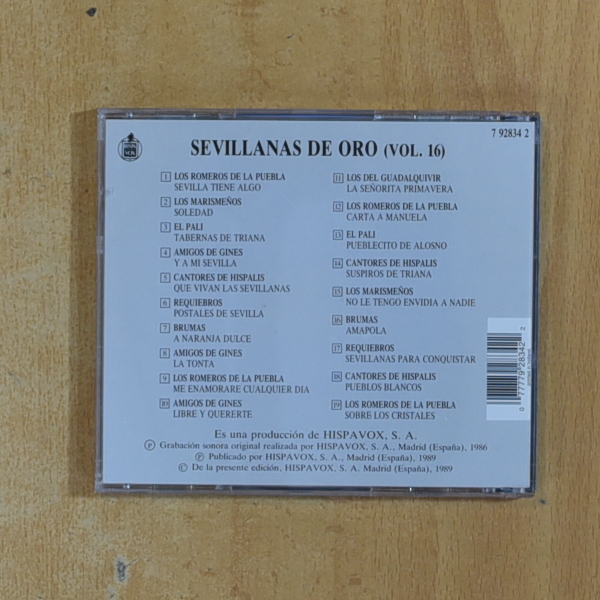 VARIOS - SEVILLANAS DE ORO VOL 16 - CD