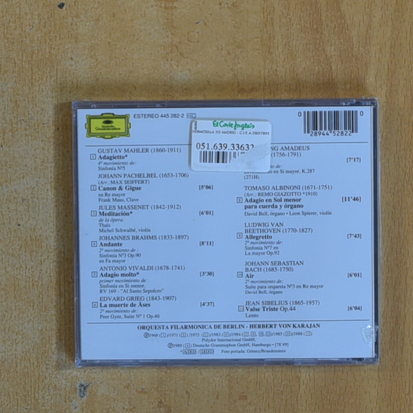 KARAJAN - ADAGIO - CD