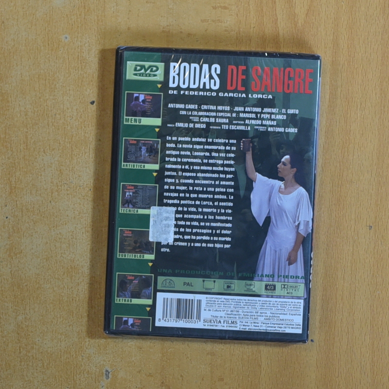 BODAS DE SANGRE - DVD