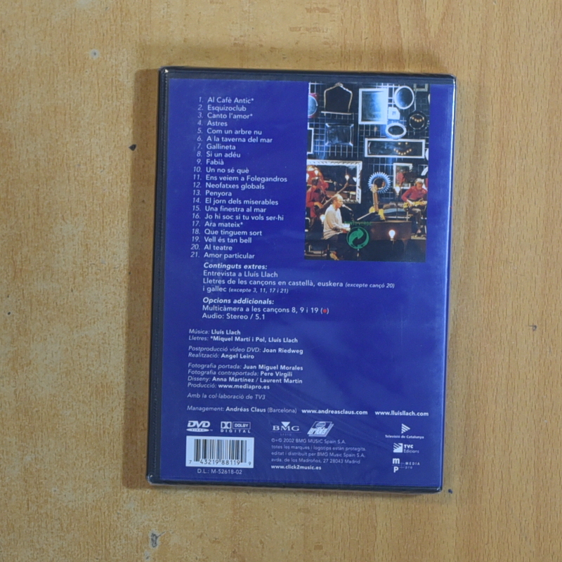 LLUIS LLACH EN DIRECTO AL LICEU - DVD