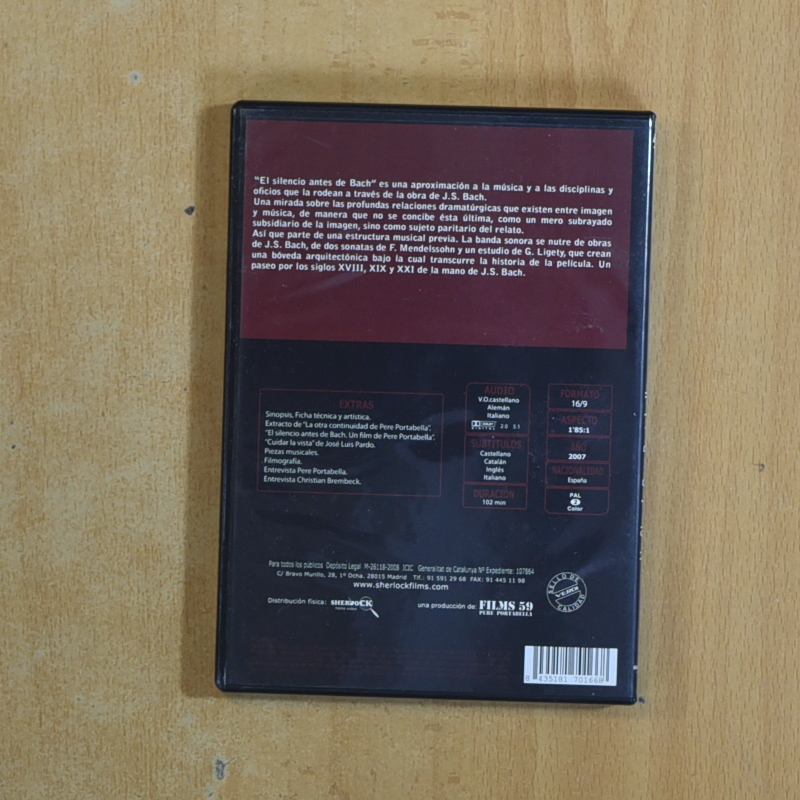 EL SILENCIO ANTES DE BACH - DVD