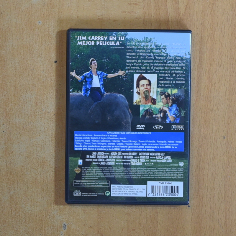 ACE VENTURA OPERACION AFRICA - DVD