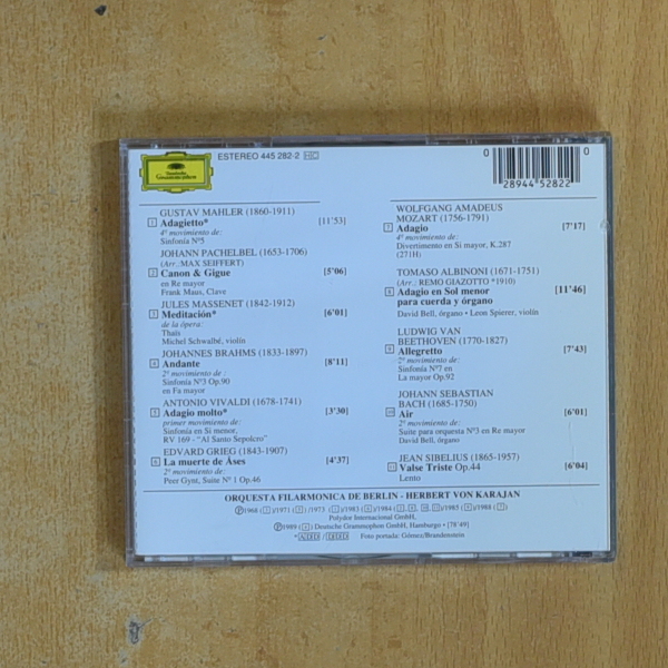 KARAJAN - ADAGIO - CD