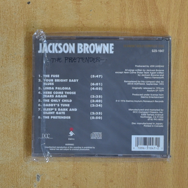 JACKSON BROWNE - THE PRETENDERS - CD