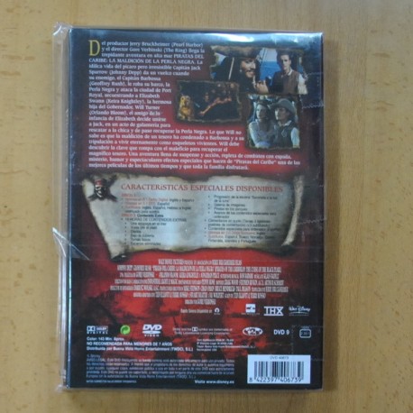 PIRATAS DEL CARIBE LA MALDICION DE LA PERLA NEGRA - 2 DVD