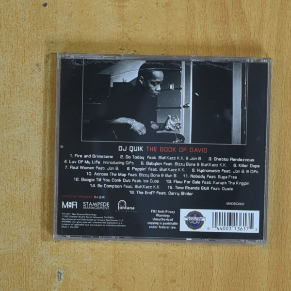 DJ QUINK - THE BOOK OF DAVID - CD
