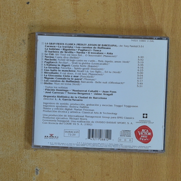 DOMINGO / CARRERAS / CABALLE - LA GRAN FIESTA CLASICA - CD