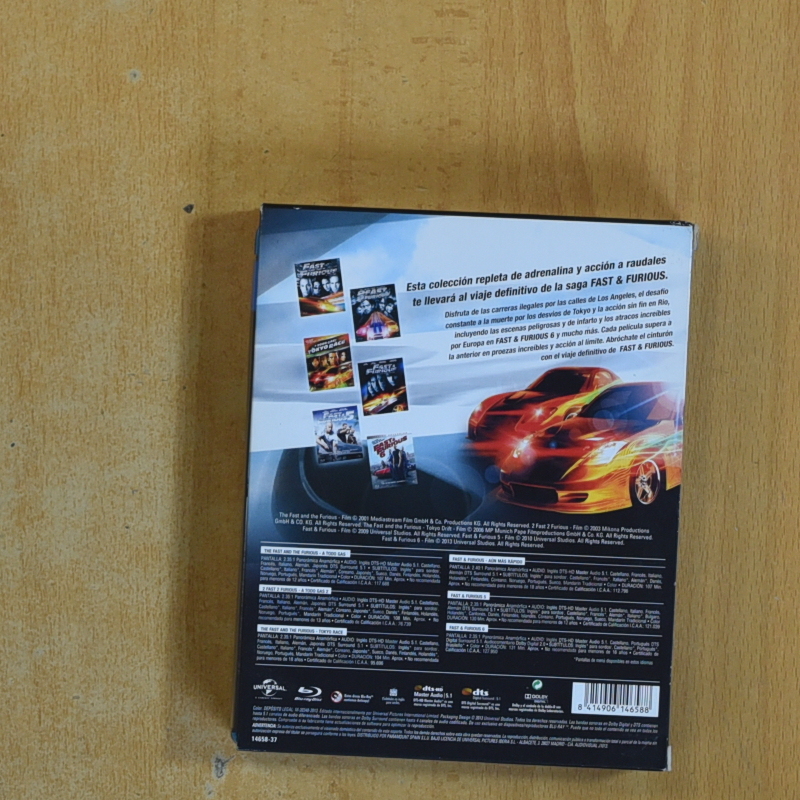 FAST & FURIOUS COLECCION 6 PELICULAS - BLURAY