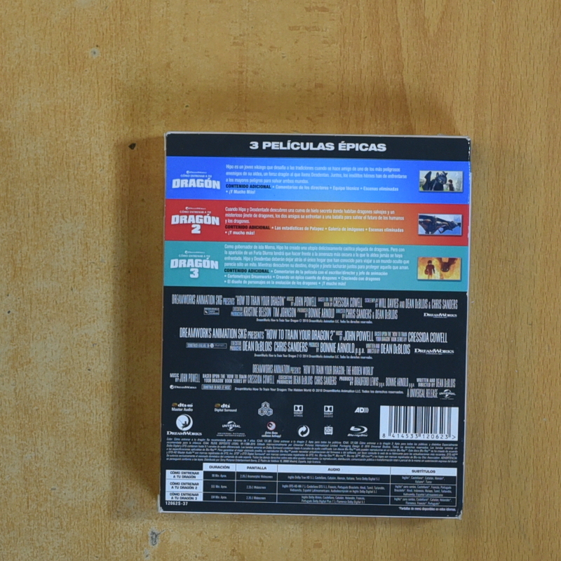 COMO ENTRENAR A TU DRAGON 3 PELICULAS - BLURAY