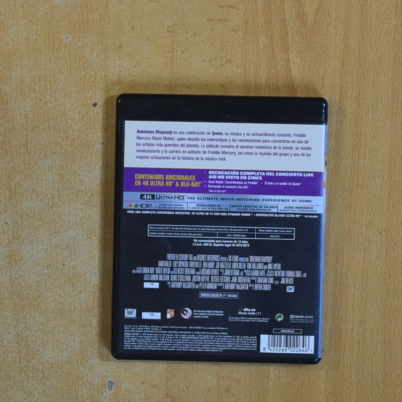 BOHEMIAN RHAPSODY 4K - BLURAY