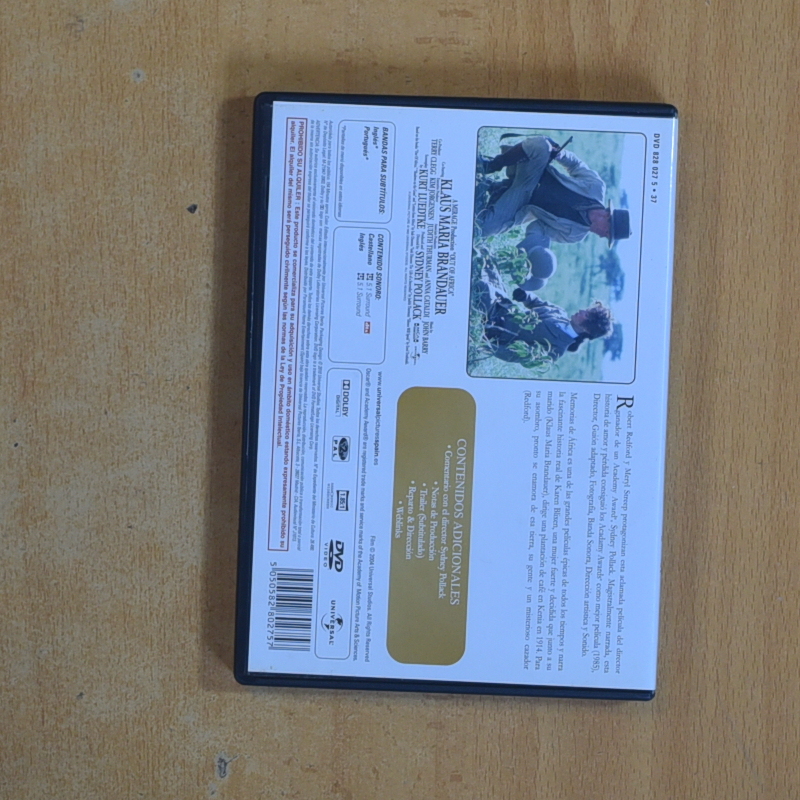 MEMORIAS DE AFRICA - DVD