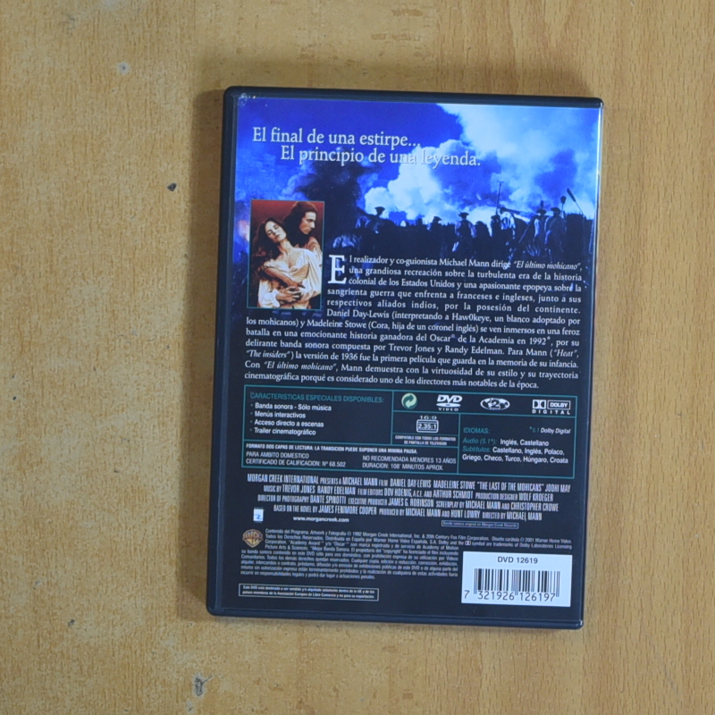 EL ULTIMO MOHICANO - DVD