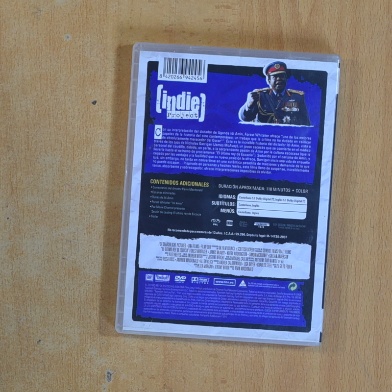 EL ULTIMO REY DE ESCOCIA - DVD