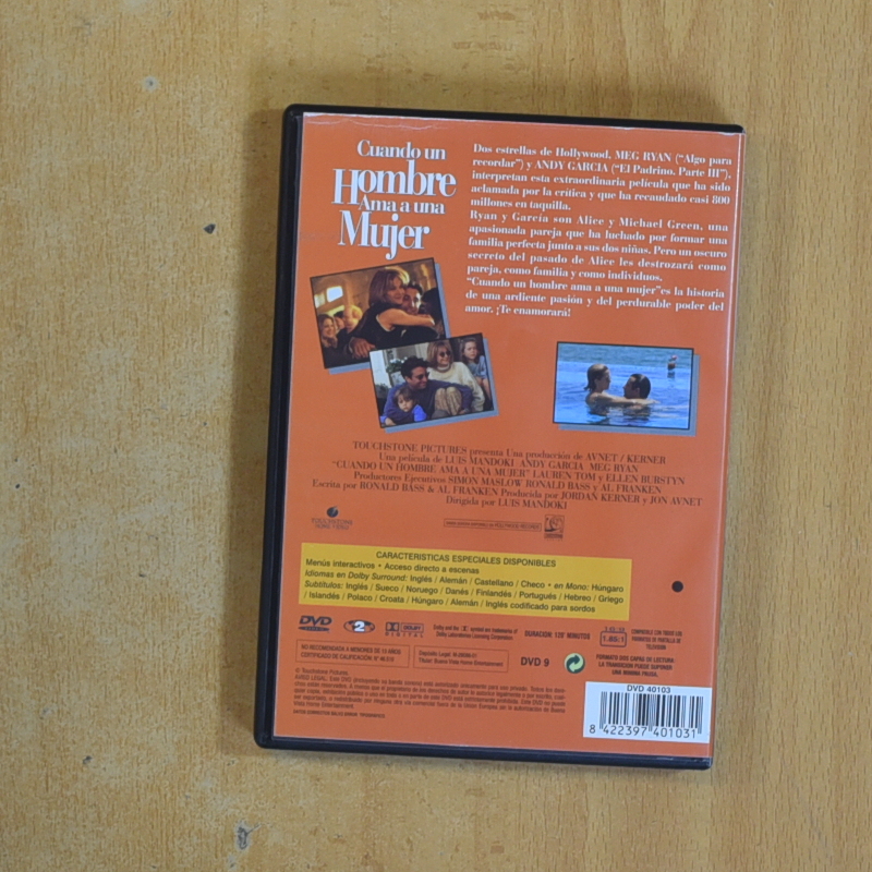 CUANDO UN HOMBRE AMA A UNA MUJER - DVD