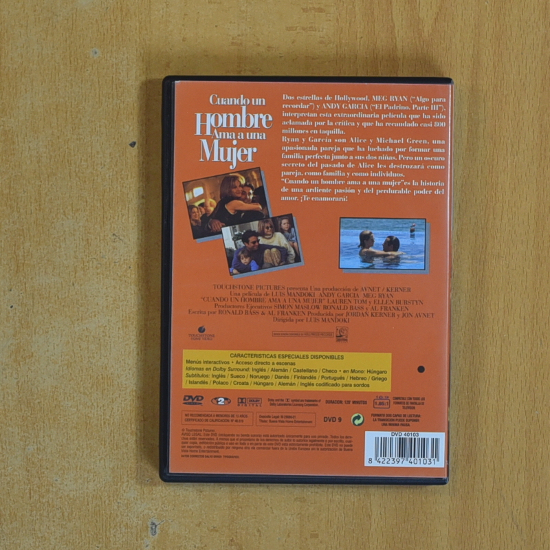 CUANDO UN HOMBRE AMA A UNA MUJER - DVD