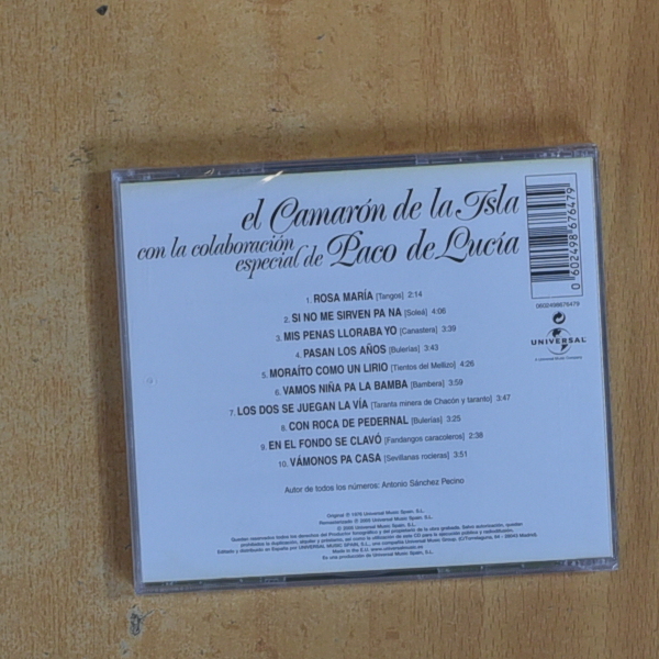 EL CAMARON DE LA ISLA / PACO DE LUCIA - ROSAMARIA - CD