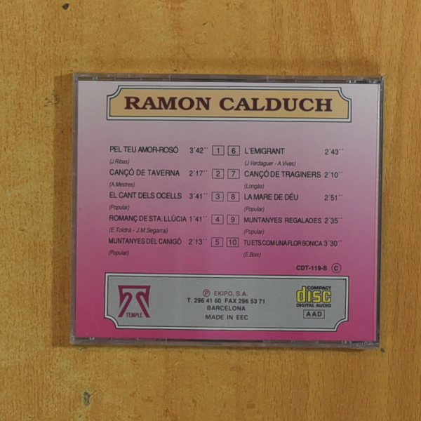 RAMON CALDUCH - PEL TEU AMOR / ROSO - CD
