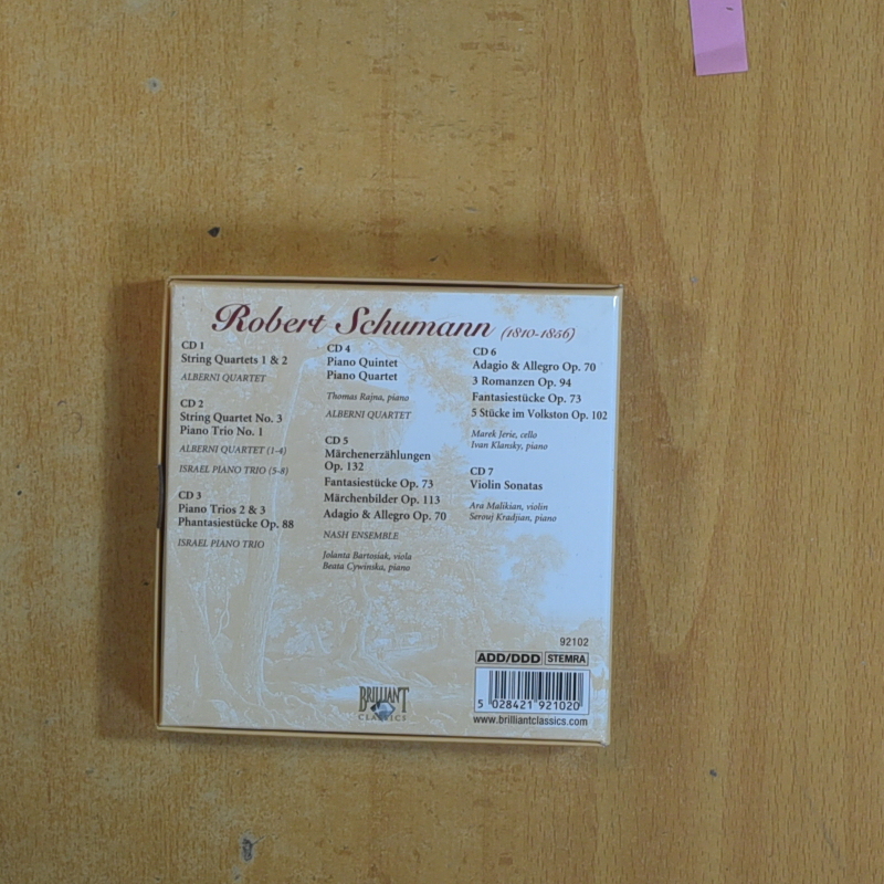SCHUMANN - CHAMBER MUSIC - CD