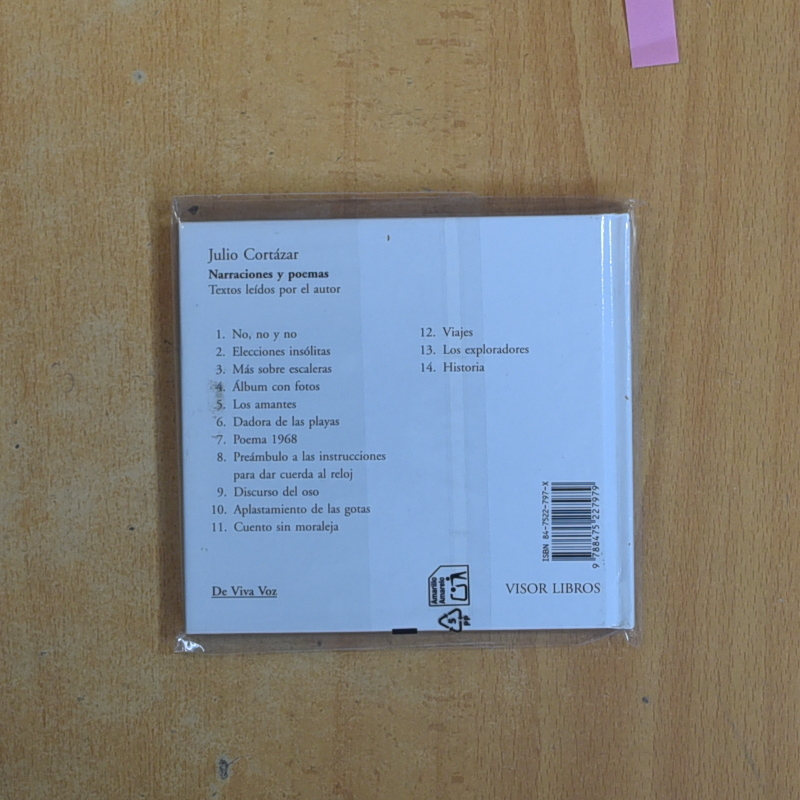 JULIO CORTAZAR - NARRACIONES Y POEMAS - CD