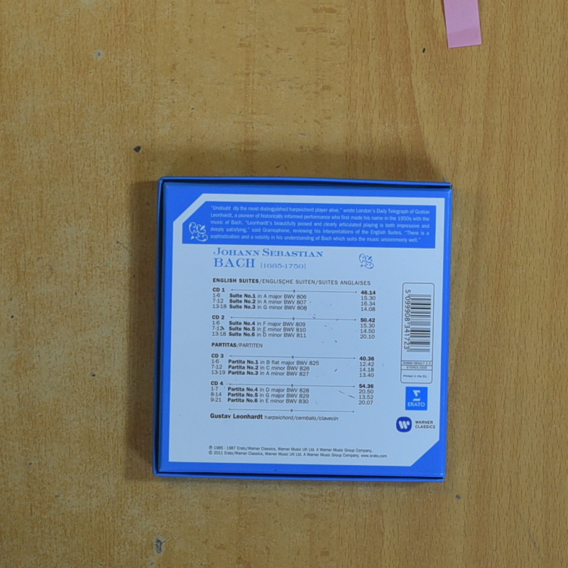 BACH - ENGLISH SUITES - CD