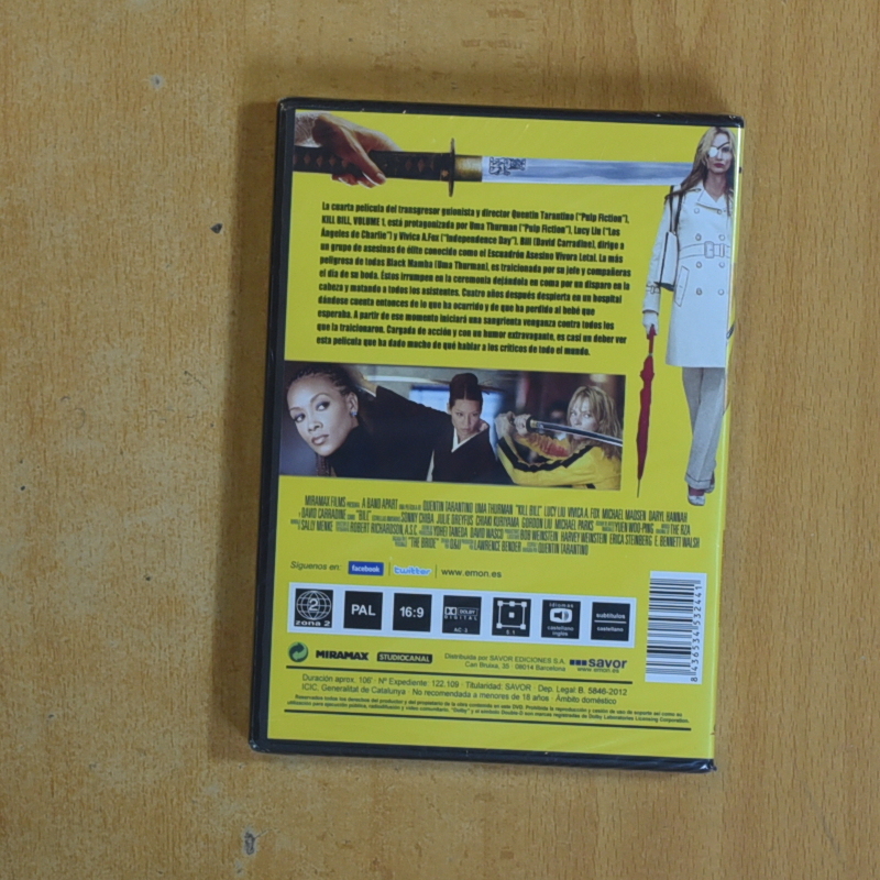 KILL BILL VOLUMEN 1 - DVD