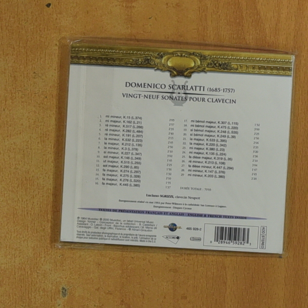 DOMENICO SCARLATTI - SONATES POUR CLAVECIN - CD