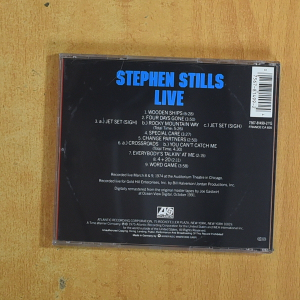 STEPHEN STILLS - LIVE - CD