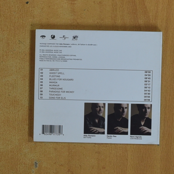 ALDO ROMANO - THREESOME - CD