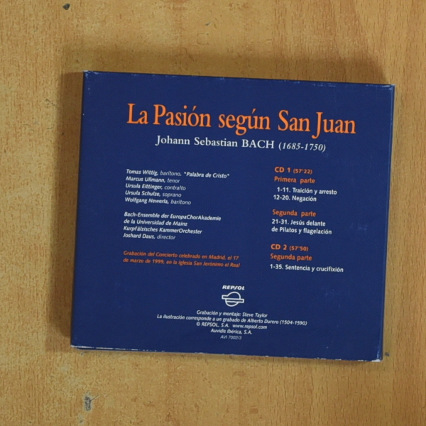 BACH - LA PASION SEGUN SAN JUAN - CD