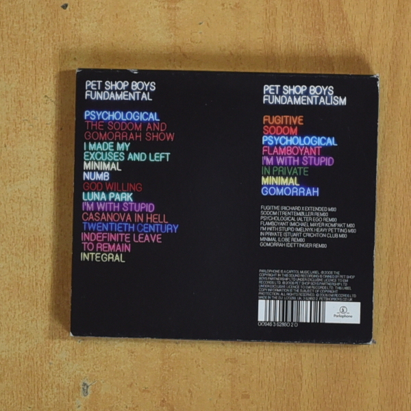 PET SHOP BOYS - FUNDAMENTAL - CD