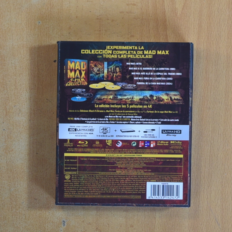 MAD MAX COLECCION 5 PELICULAS 4K - BLURAY