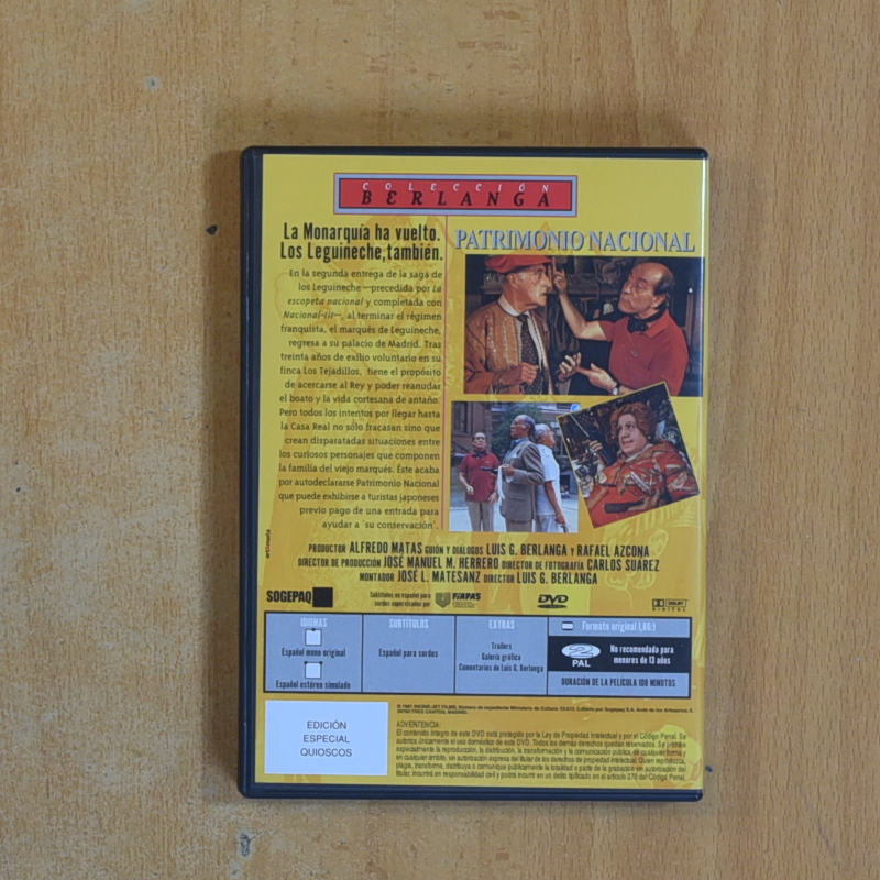 PATRIMONIO NACIONAL - DVD - Envío rápido y bien embalado