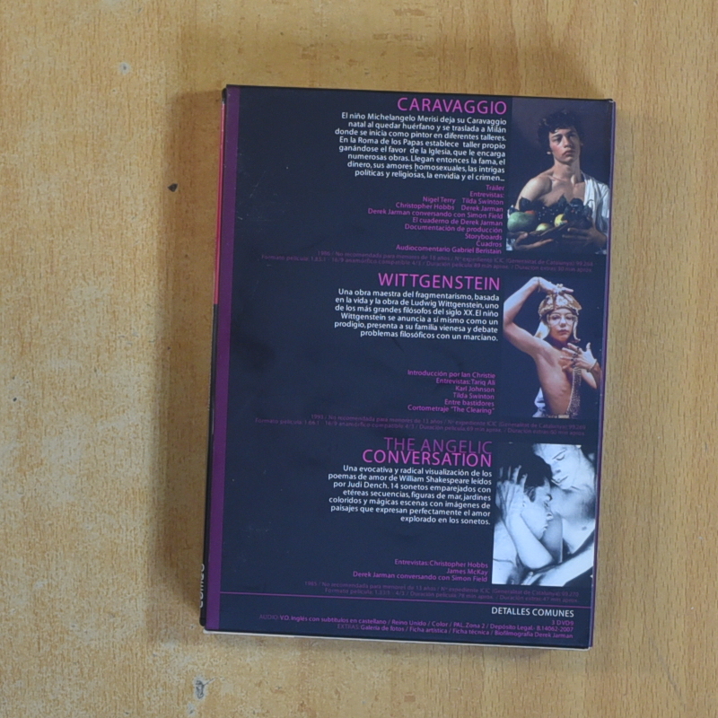 CARAVAGGIO / WITTGENSTEIN / THE ANGELIC CONVERSATION - DVD