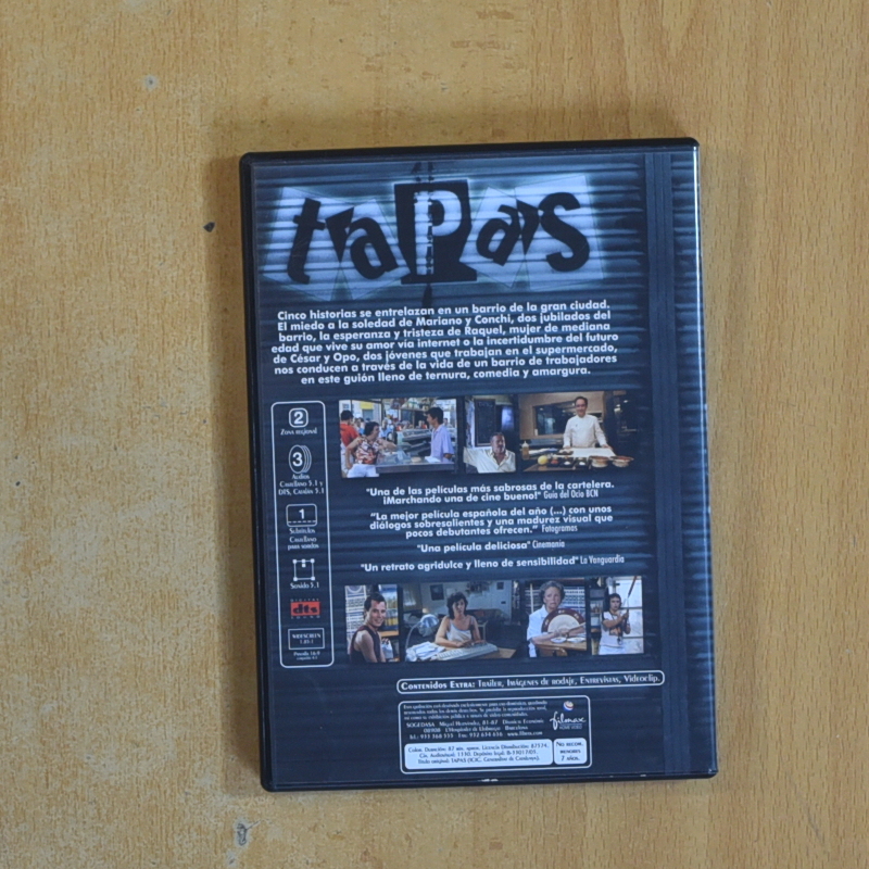 TAPAS - DVD - Envío rápido y bien embalado