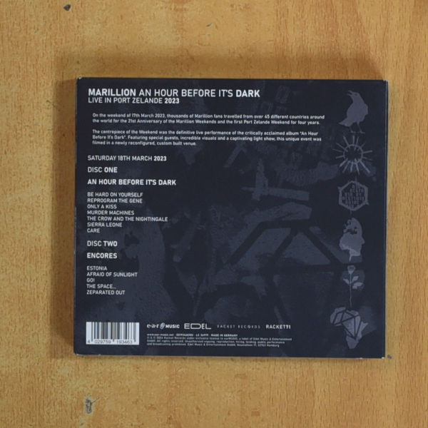 MARILLION - AN HOUR BEFORE ITS DARK LIVE IN PORT ZELANDE 2023 - CD