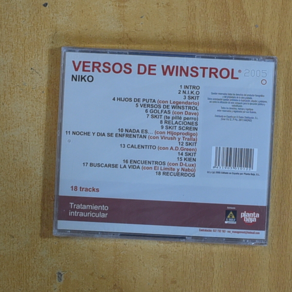 NIKO - VERSOS DE WINSTROL - CD